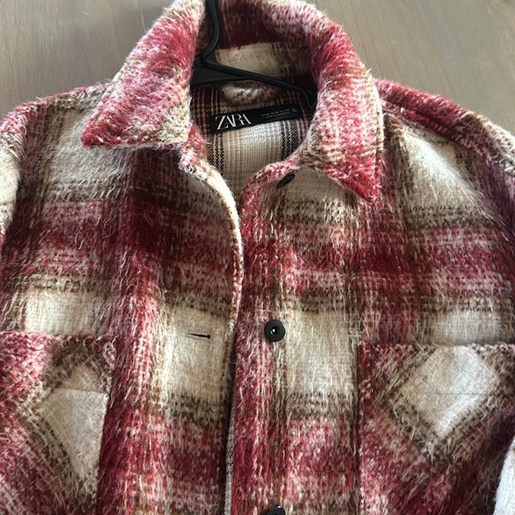 Zara flannel burgundy - Picture 2 of 2